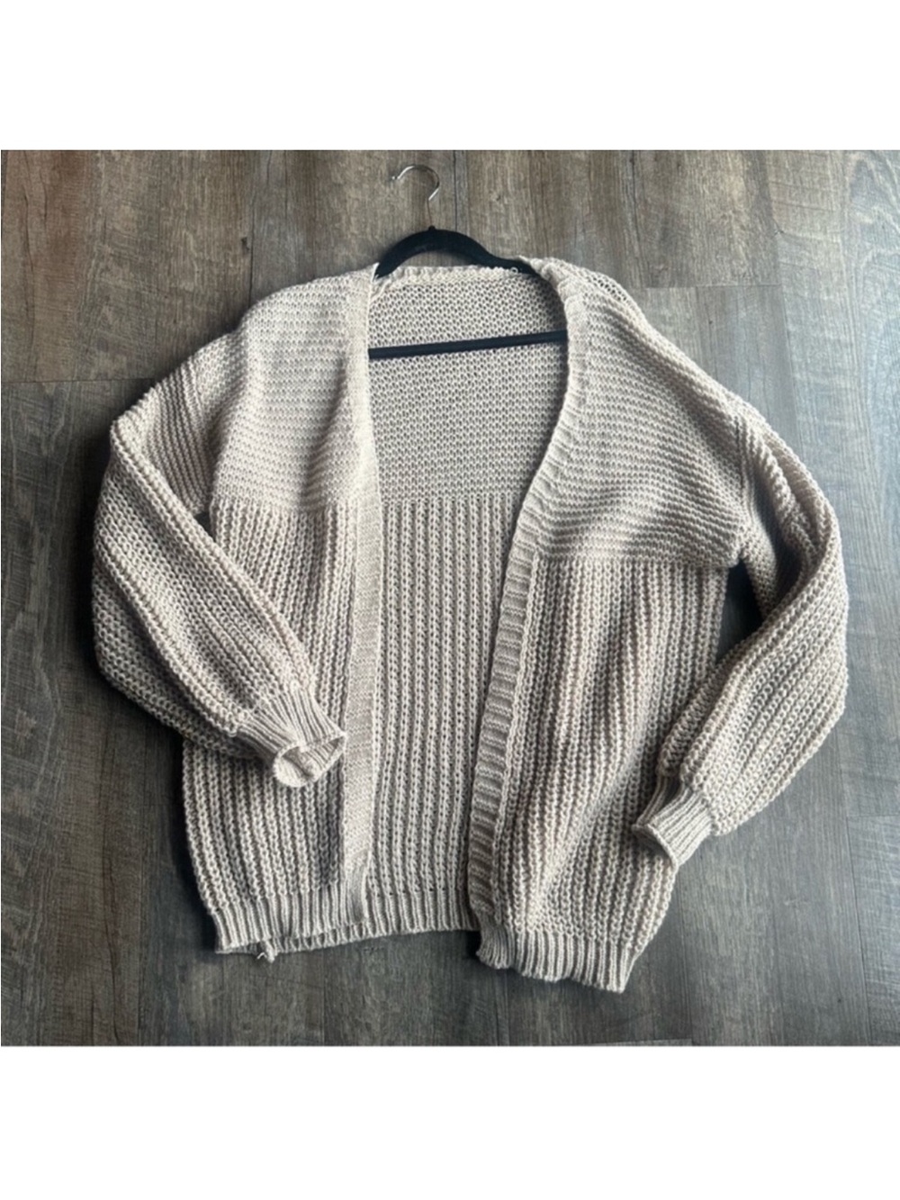 SHEIN Cream Knit Cardigan